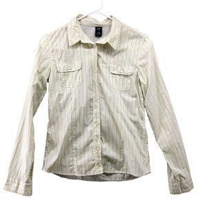 Gap Girls XXL 14-16 Long Sleeve Button‎ Up Shirt Lightweight Lime Utility Floral